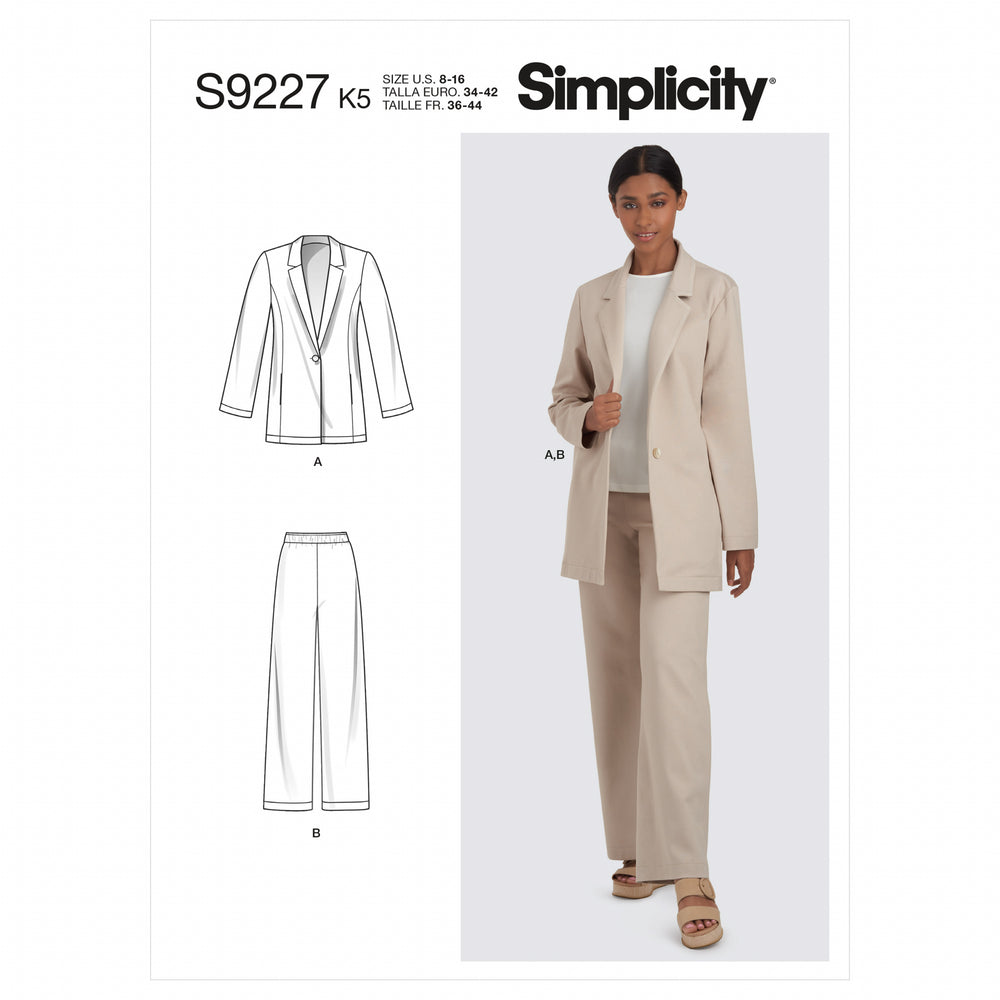 Simplicity Jacket and Trousers S9227