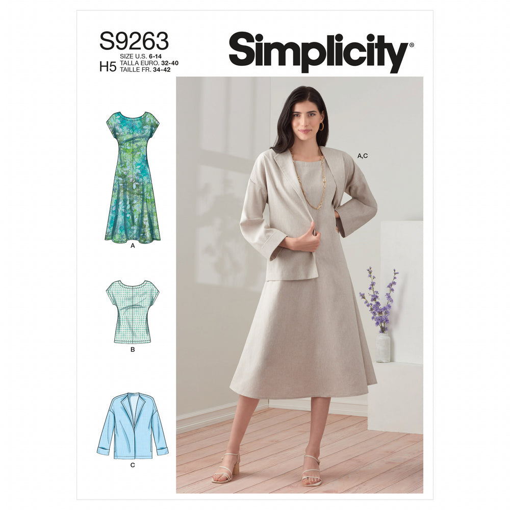 Simplicity Dress, Jacket and Top S9263