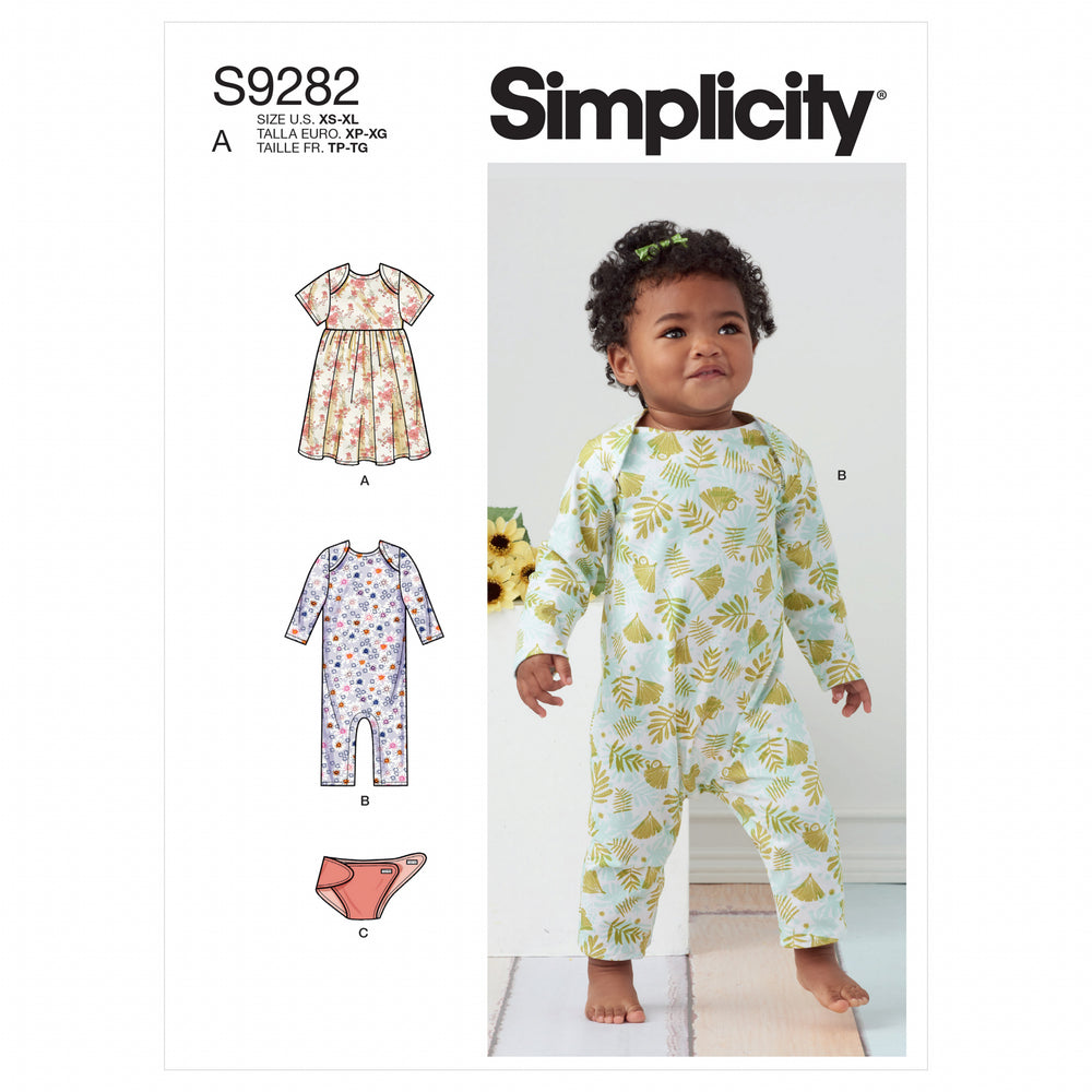 Simplicity Babies' Dress and Romper S9282