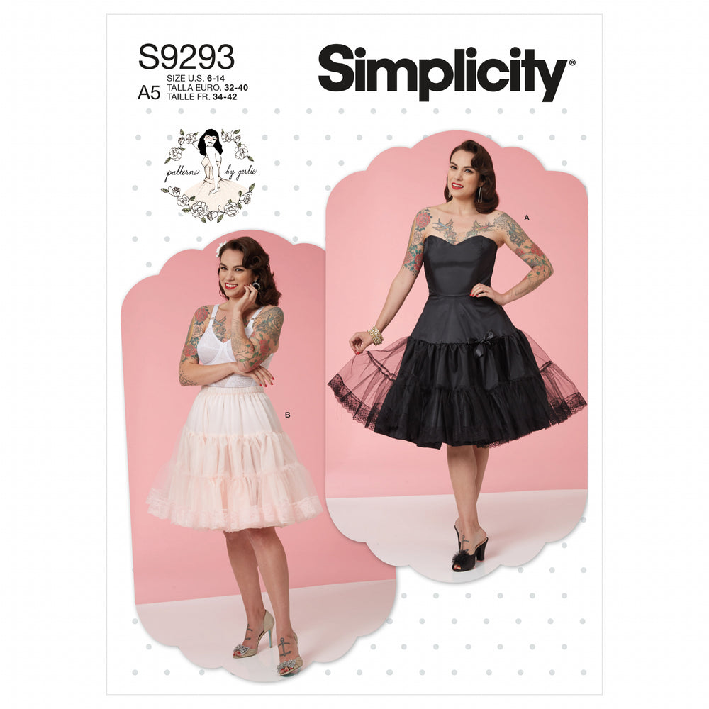 Simplicity Full Slip and Petticoat S9293