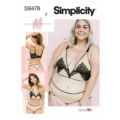Simplicity Bralette and Panties S9478