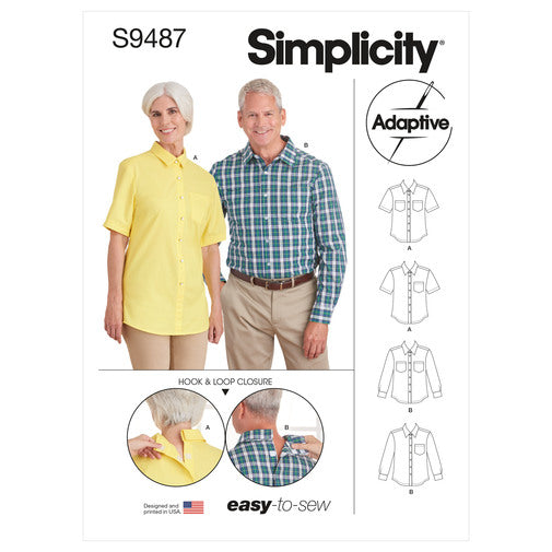 Simplicity Unisex Adaptive Shirt S9487