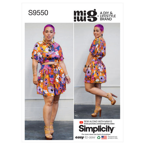 Simplicity Top, Skirt and Shorts S9550