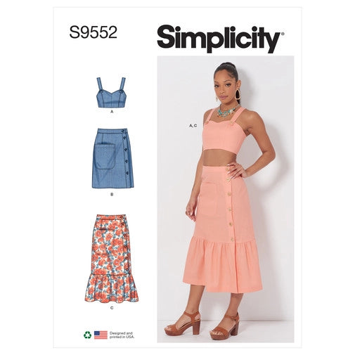 Simplicity Top and Skirts S9552