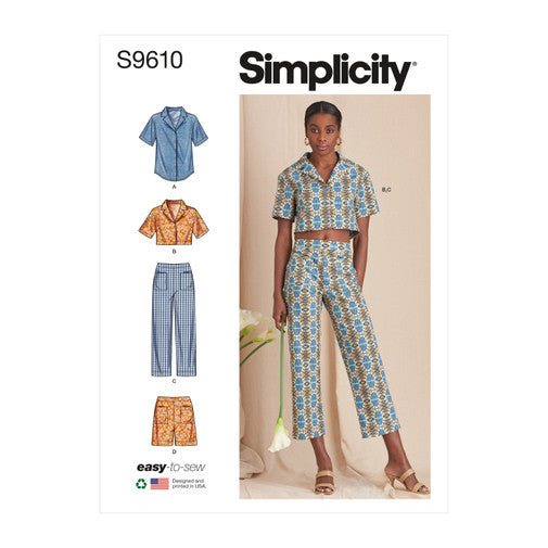 Simplicity Tops, Trousers and Shorts S9610