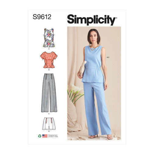 Simplicity Top, Trousers and Shorts S9612