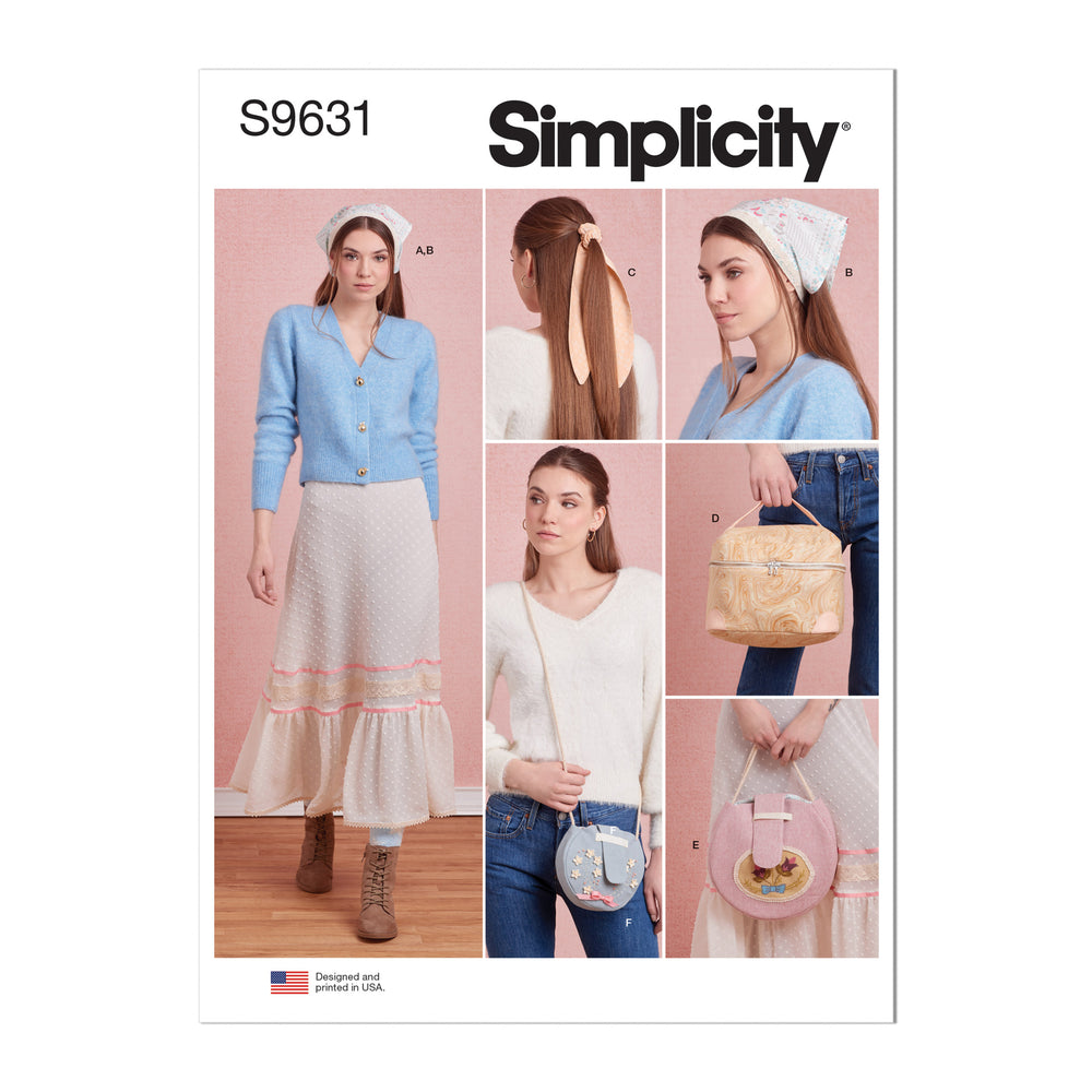 Simplicity Pettiskirt, Hair Accessories and Purses S9631