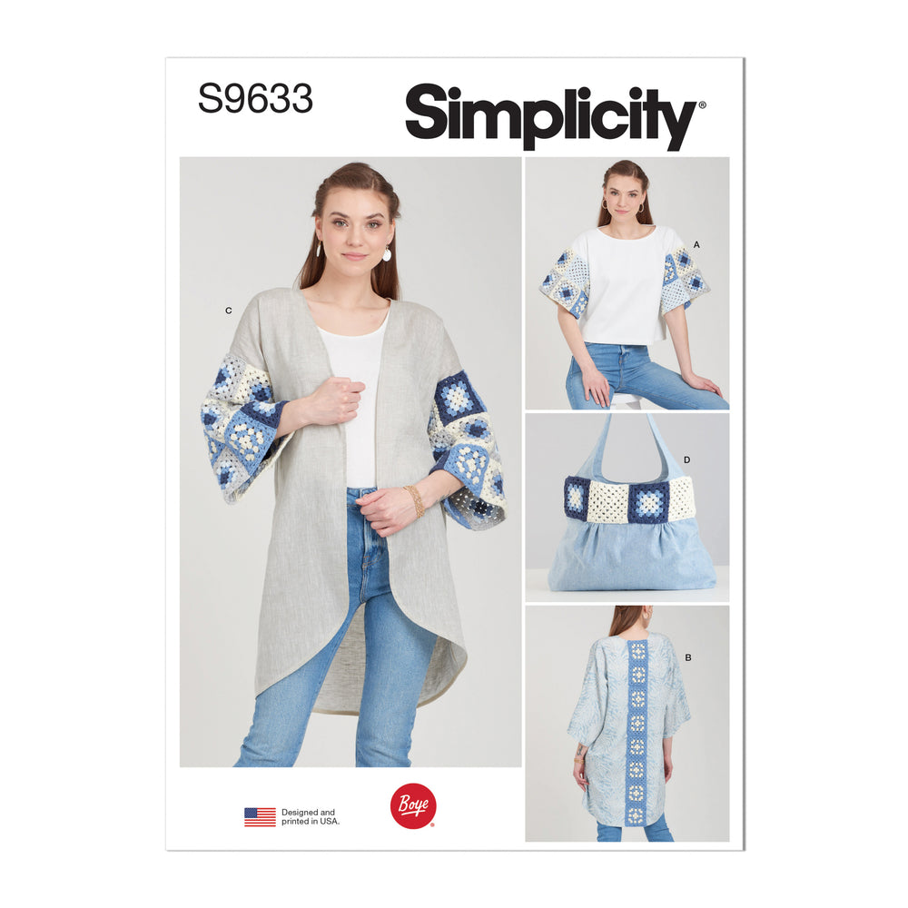 Simplicity Crochet and Sew Top, Jacket and Bag S9633