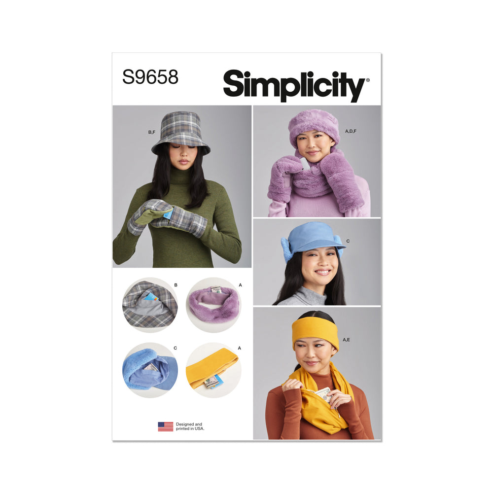 Simplicity Hats, Mittens & Scarf S9658