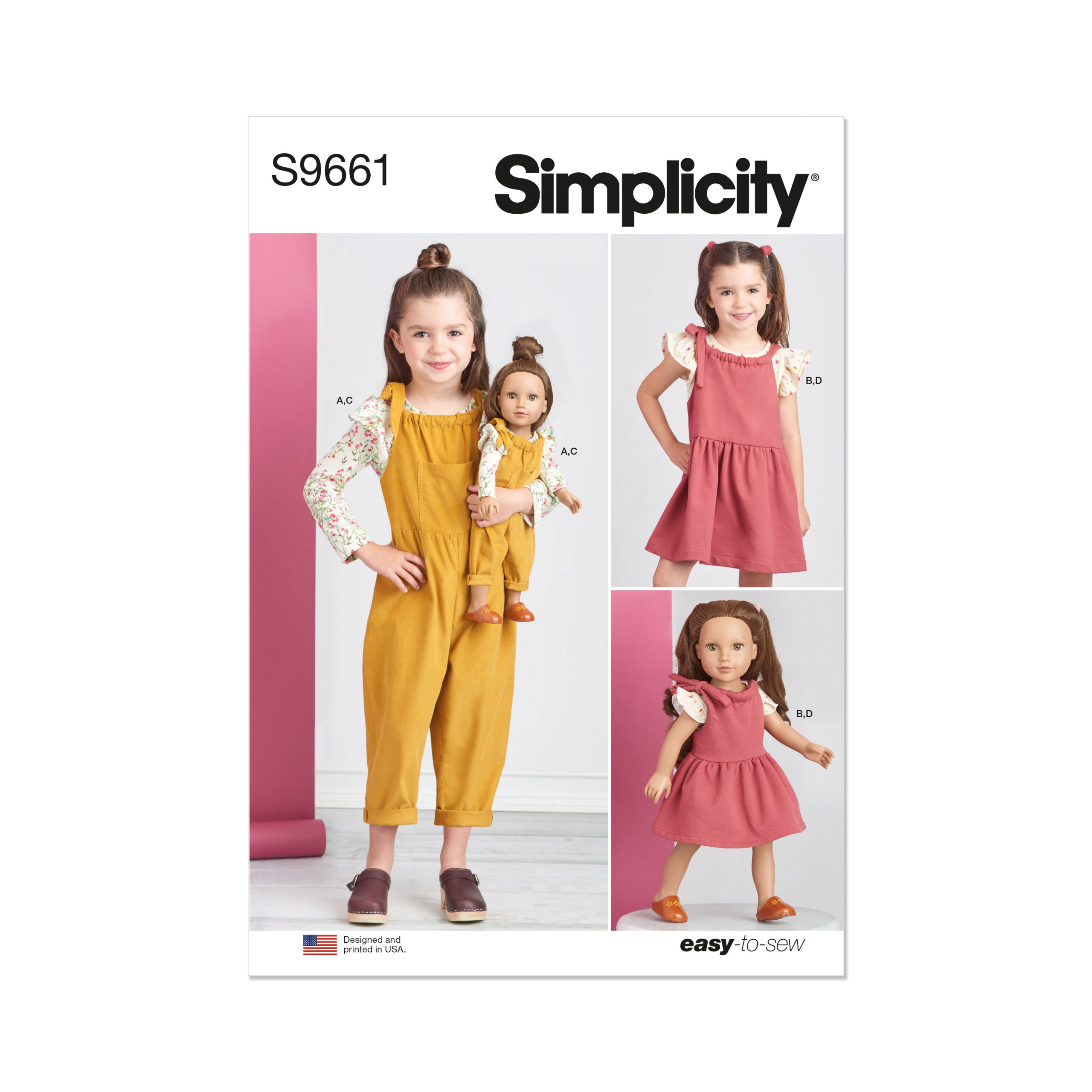 Simplicity Child Knit Tops, Overalls, and Pinafore S9661
