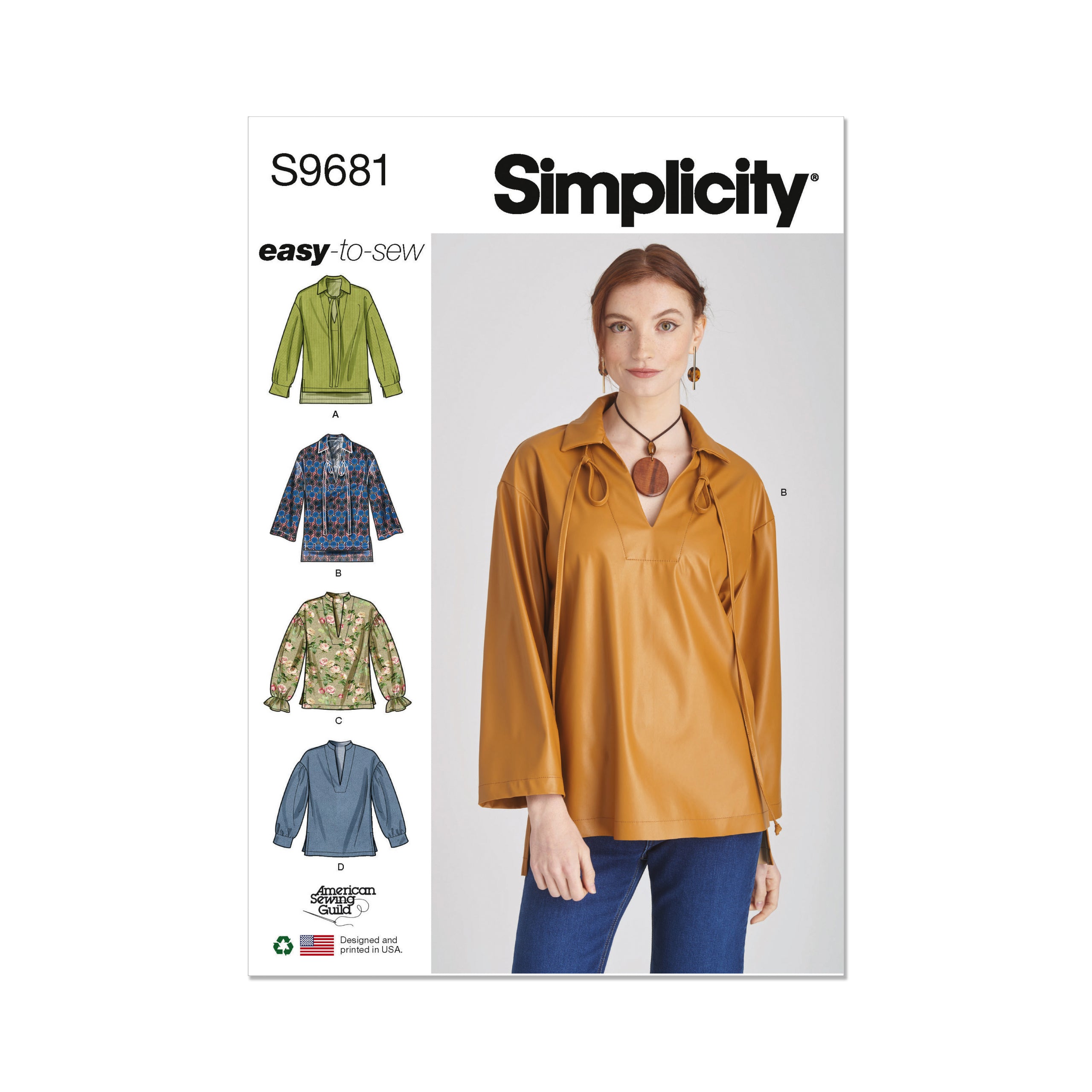 Simplicity Pull-over Tops S9681