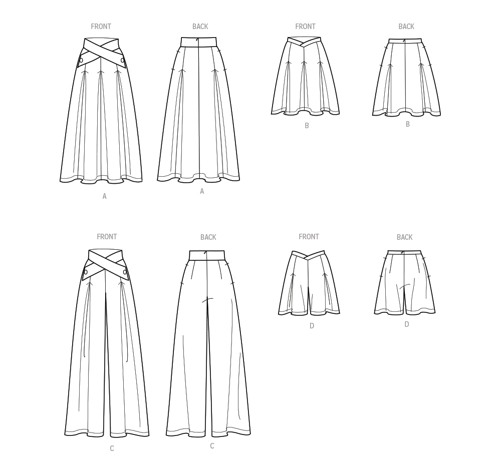 Simplicity Skirts, Trousers, and Shorts S9682