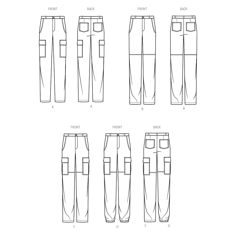 Simplicity Men's Cargo Trousers S9693