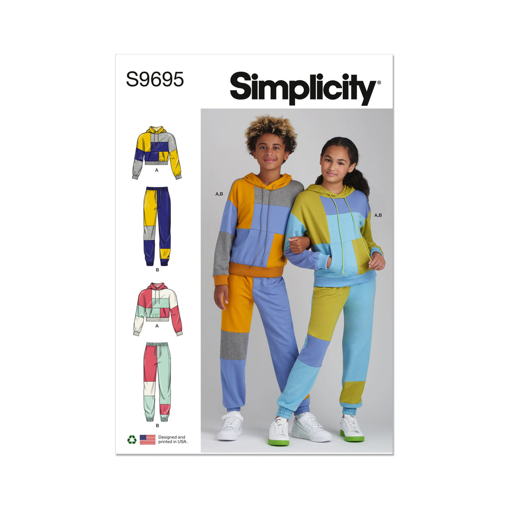 Simplicity Child/Teen Hoodie and Jogger Set S9695