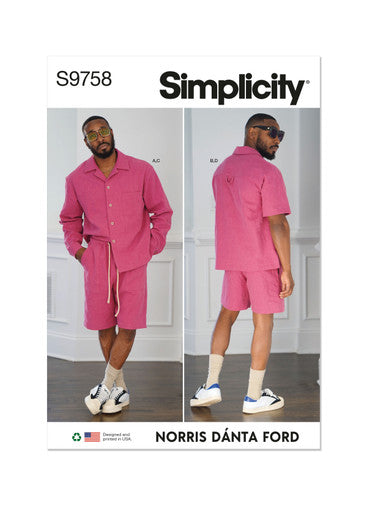 Simplicity Men's Shirts & Shorts S9758