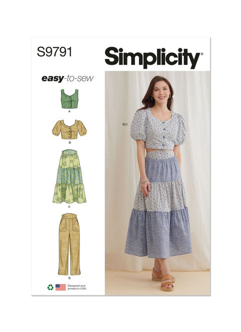 Simplicity Top, Skirt & Trousers S9791