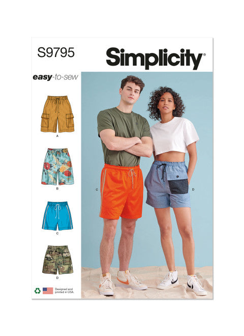 Simplicity Unisex Shorts S9795