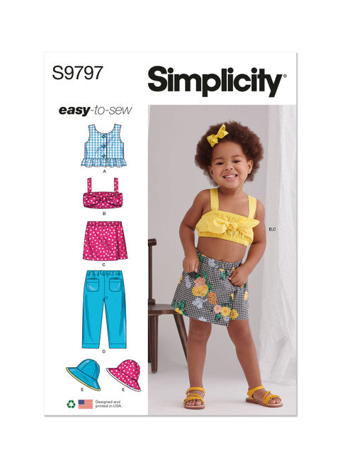 Simplicity Baby/Child Top, Skort & Trousers S9797