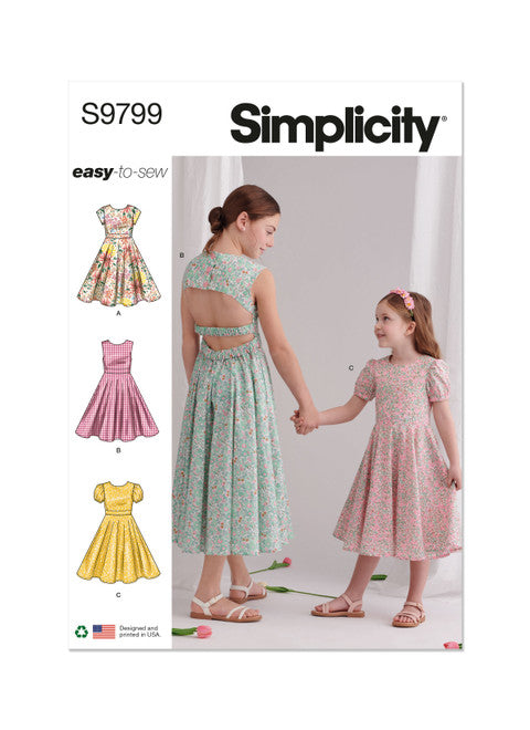 Simplicity Child/Teen Dresses S9799