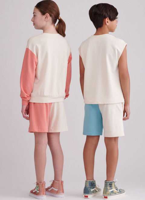 Simplicity Child/Teen Sweatshirt and Shorts S9801