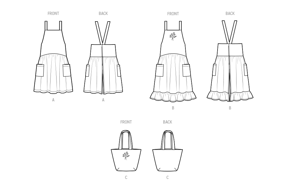 Simplicity Pinafore Apron & Tote S9805