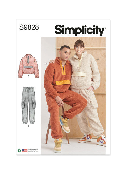 Simplicity Unisex Sweatshirt & Pants S9828