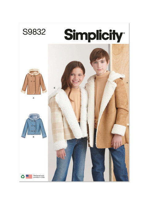 Simplicity Unisex Child/Teen Jacket S9832