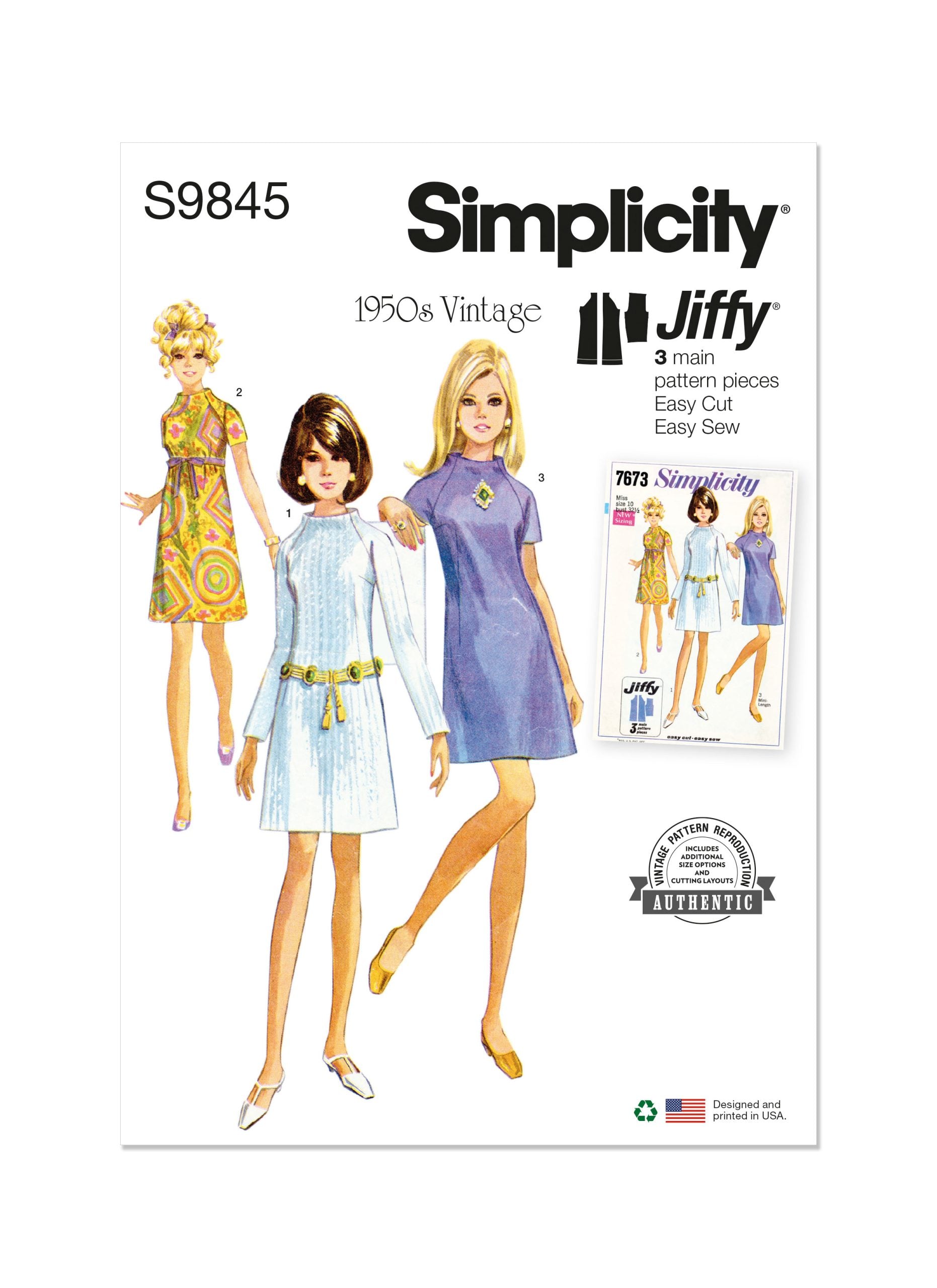 Simplicity Vintage Dresses S9845