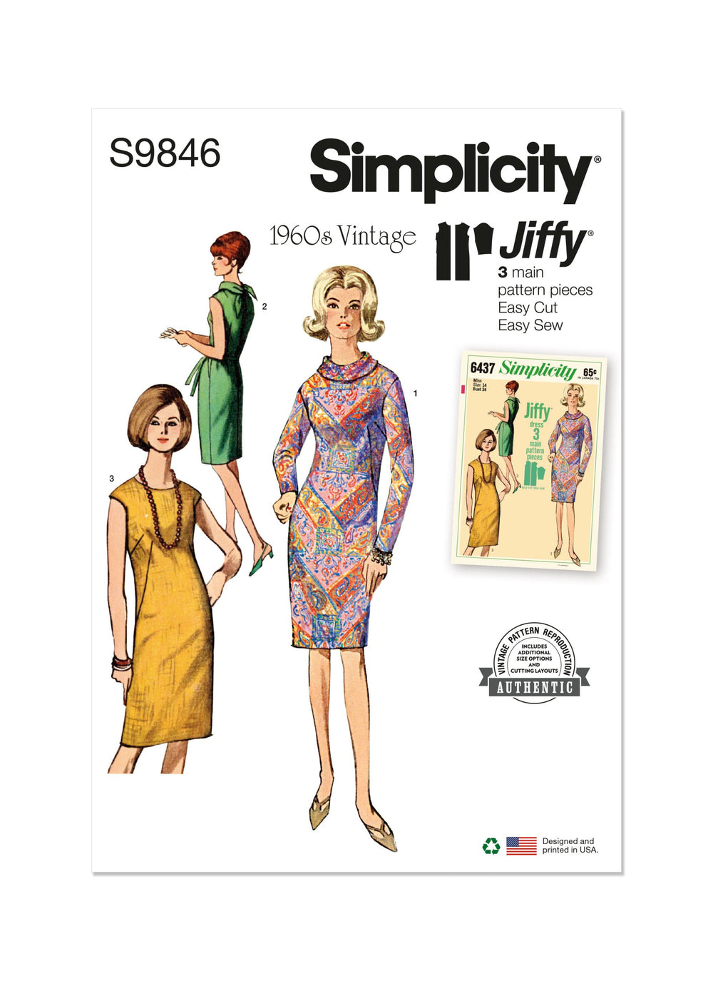 Simplicity Vintage Dress S9846