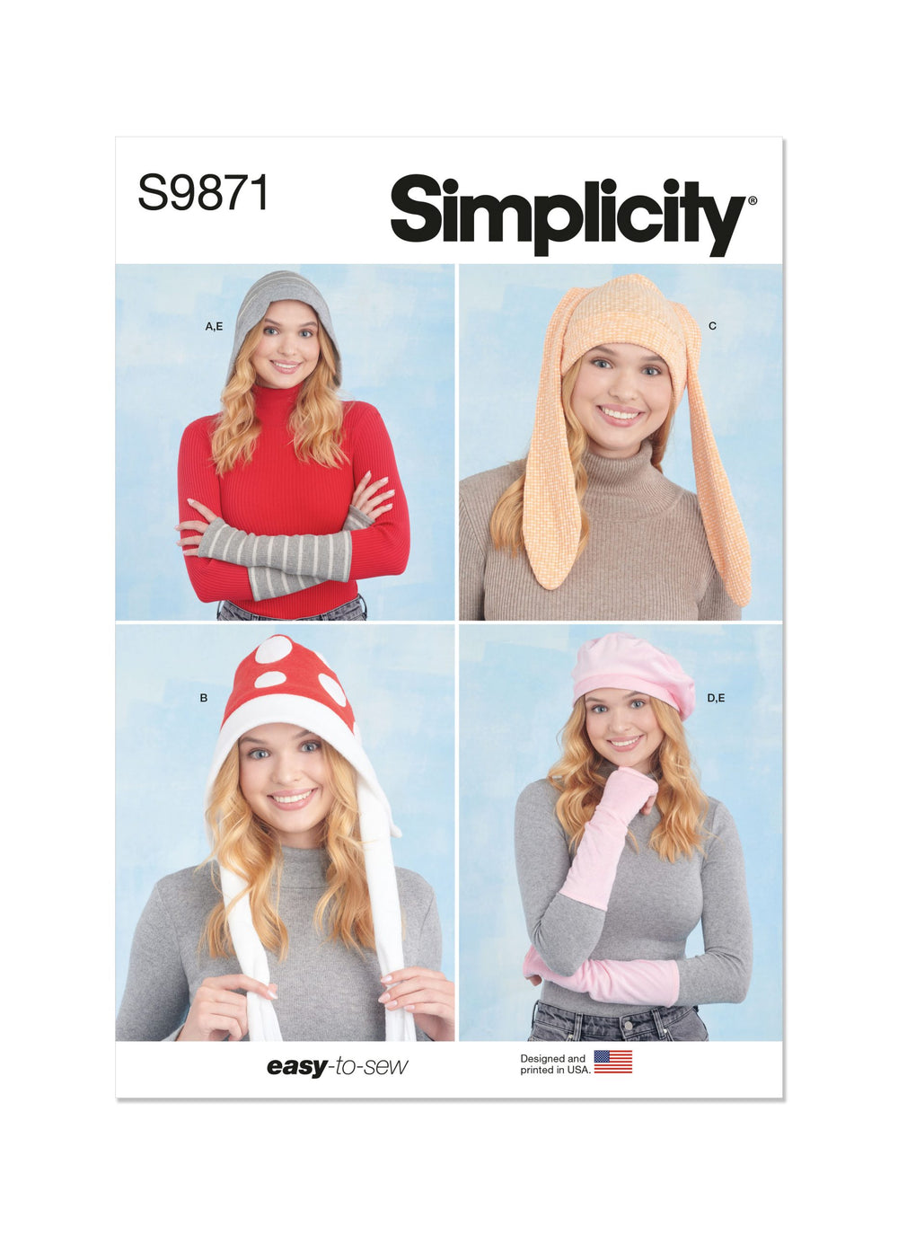 Simplicity Knit Hats S9871