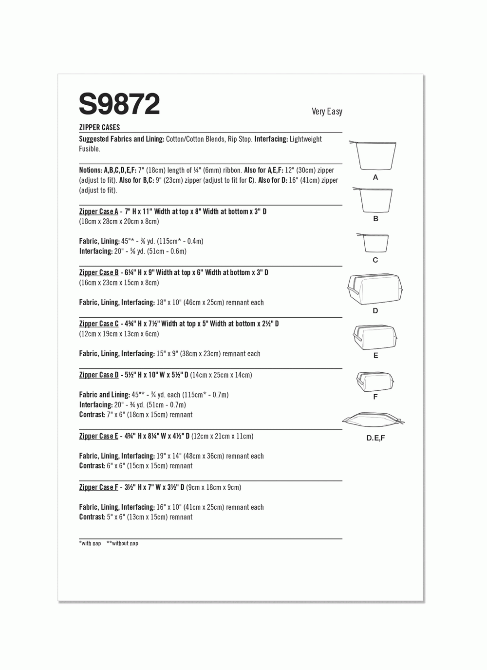 Simplicity Zipped Cases S9872 – The Fold Line