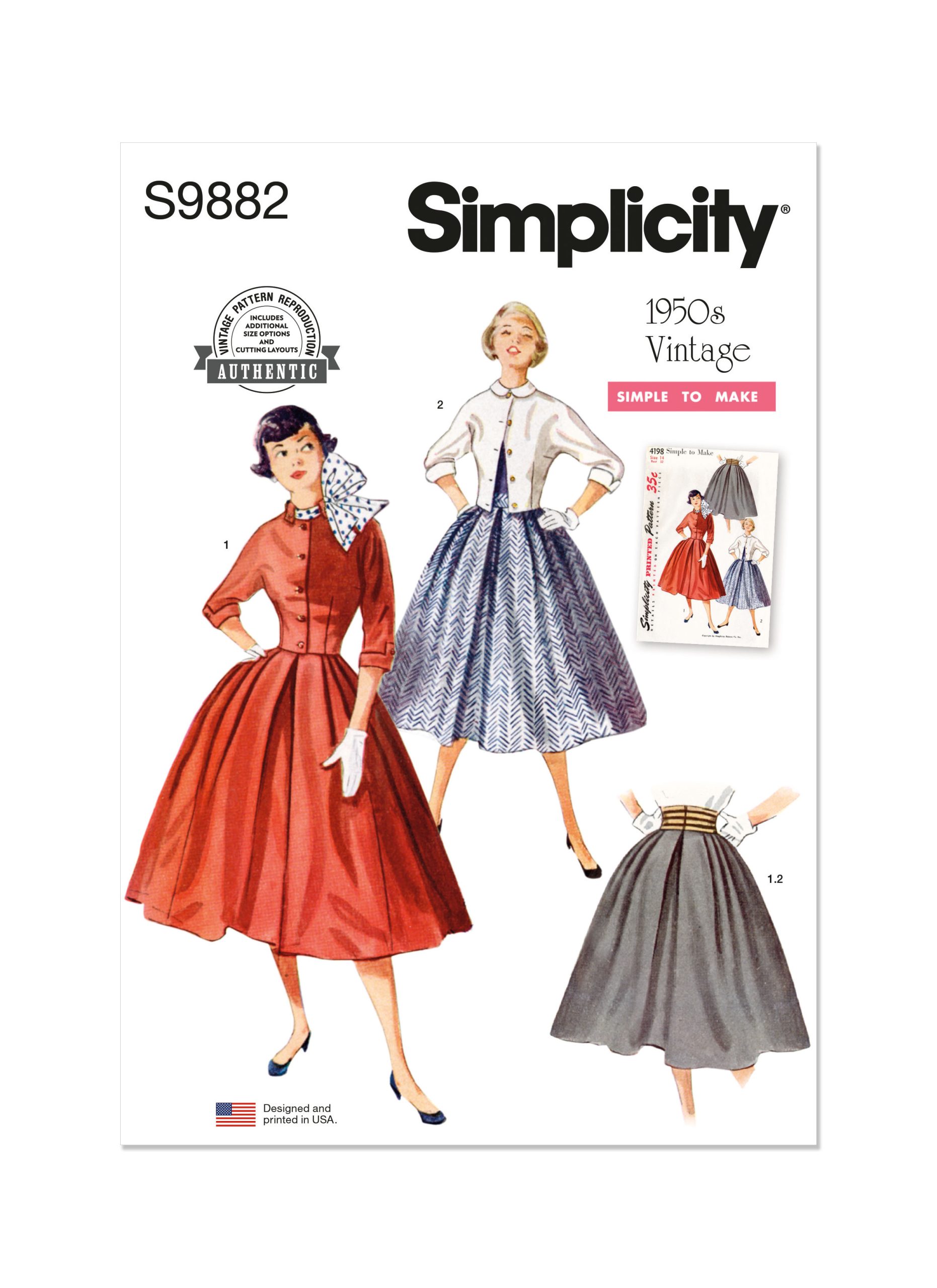 Simplicity Vintage Skirt & Jacket S9882