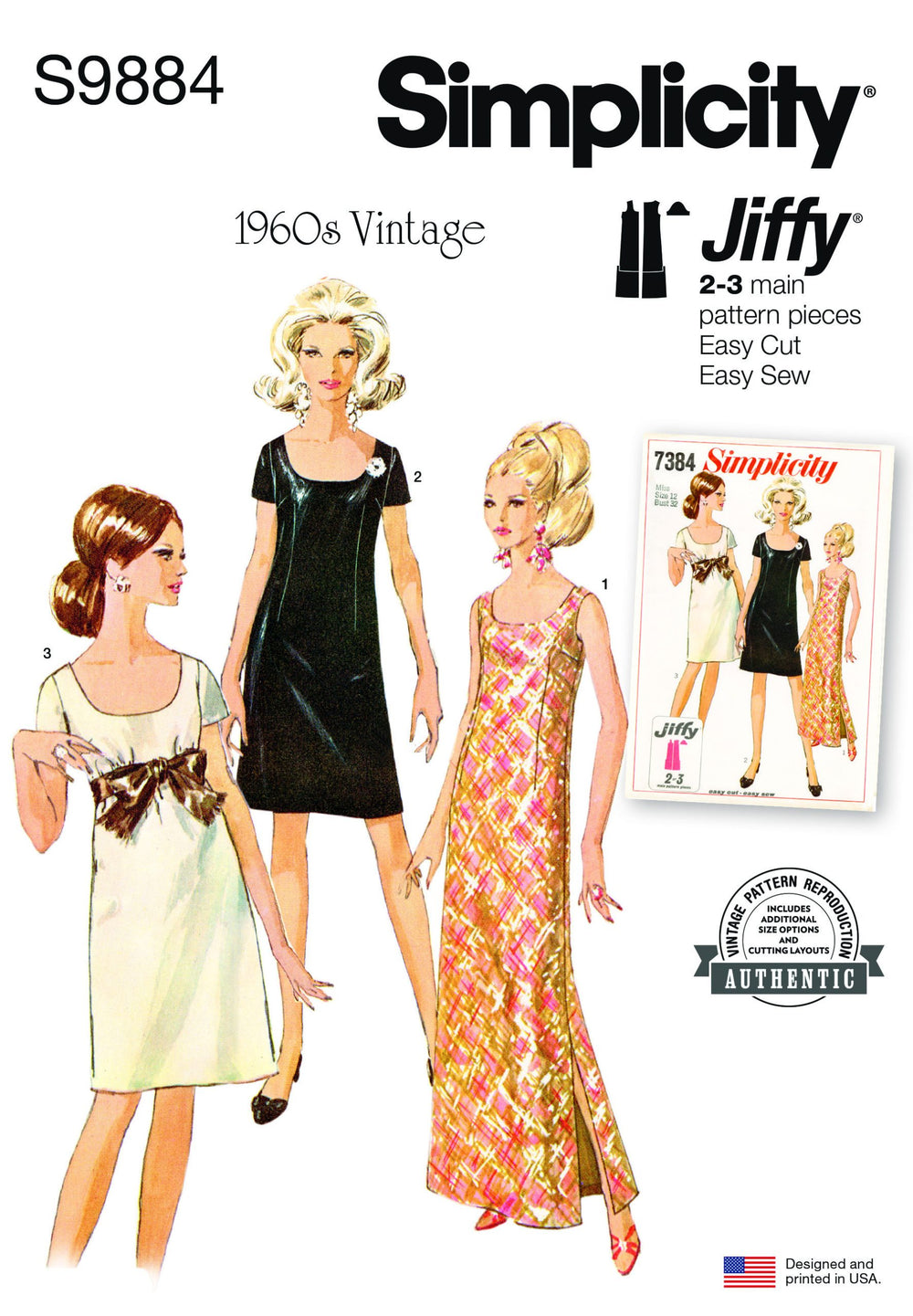 Simplicity Vintage Dress S9884