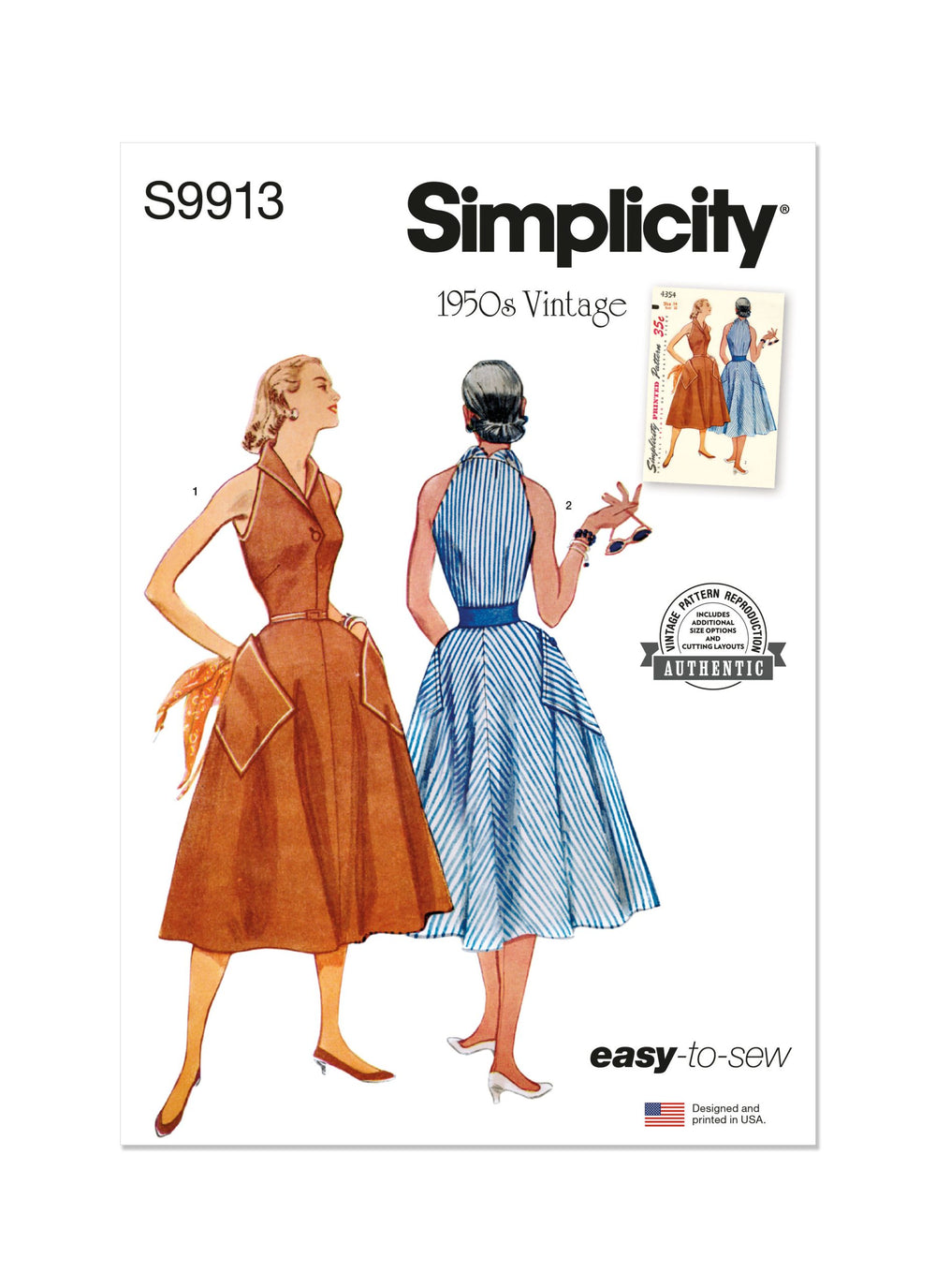 Simplicity Vintage Dress S9913
