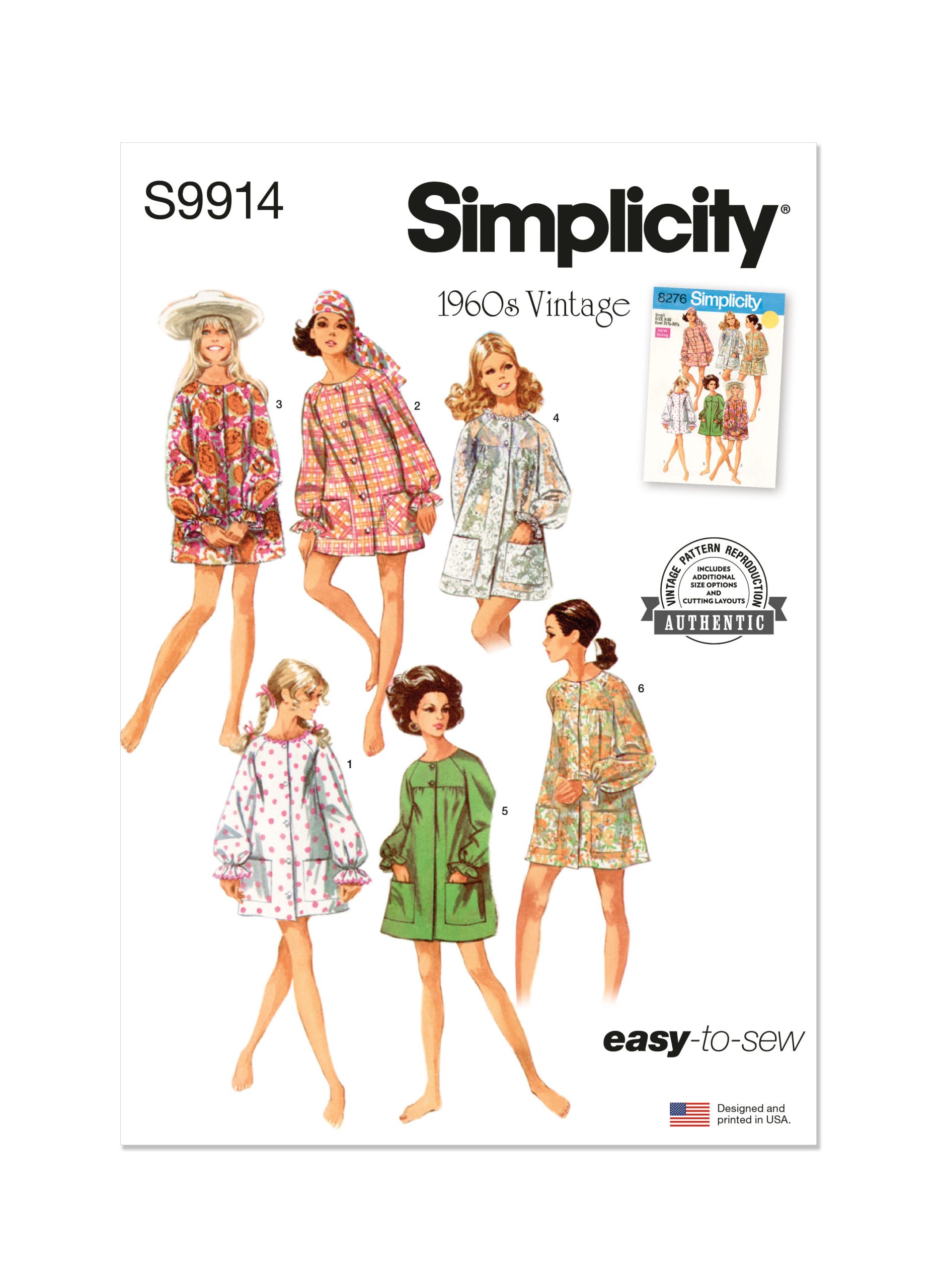 Simplicity Vintage Beach Cover-Up & Robe S9914