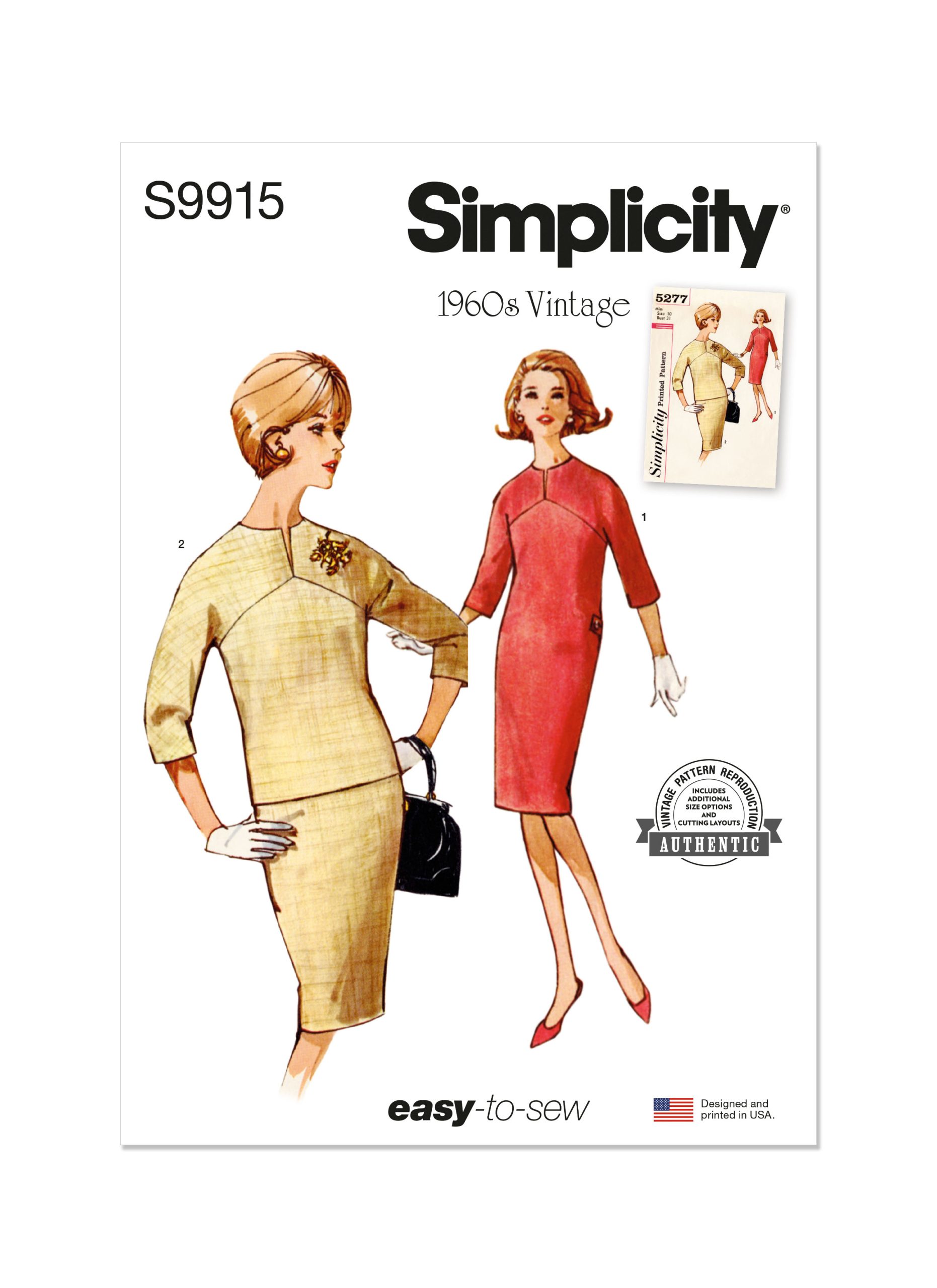 Simplicity Vintage Dress S9915