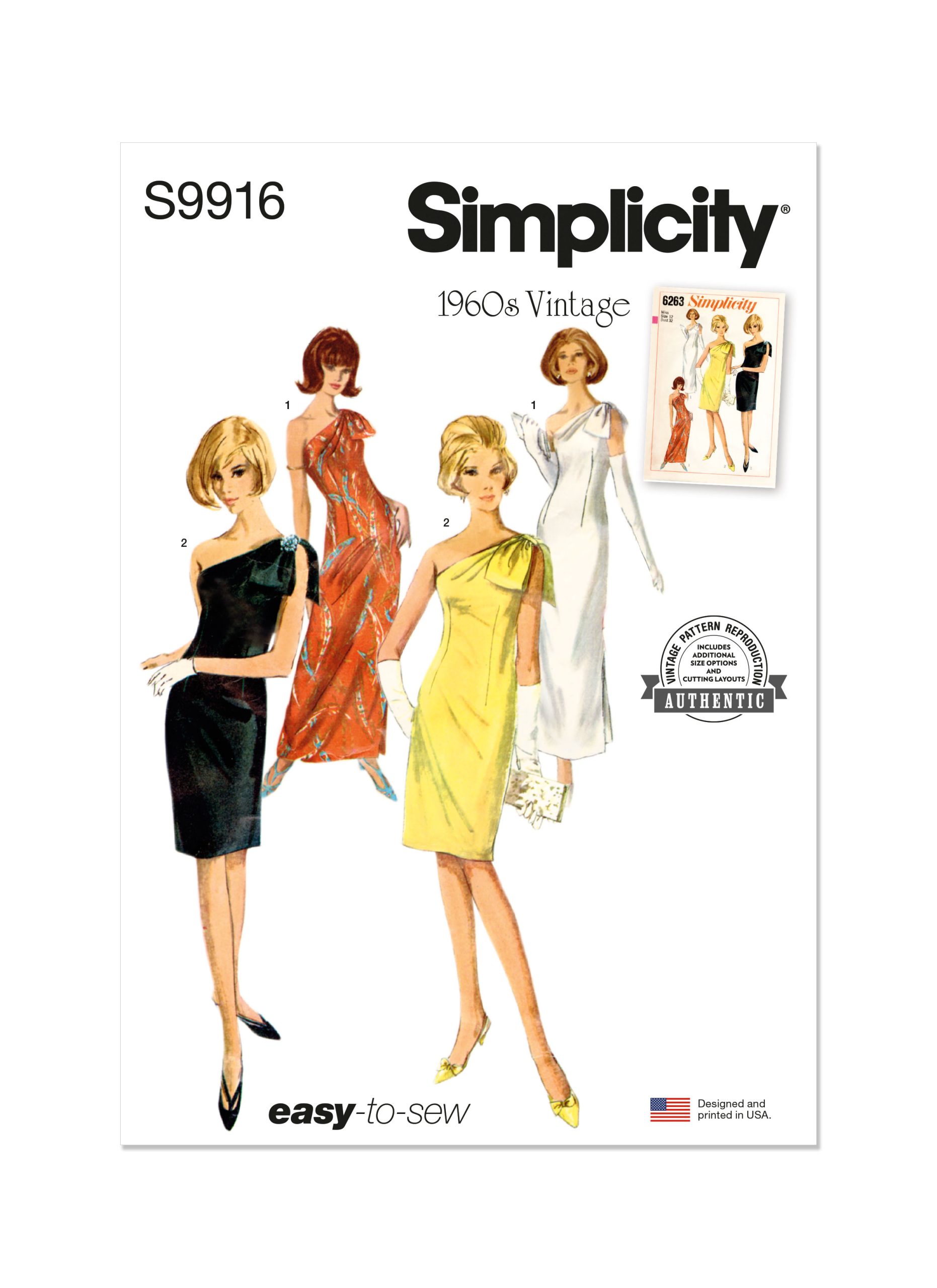Simplicity Vintage Dress S9616