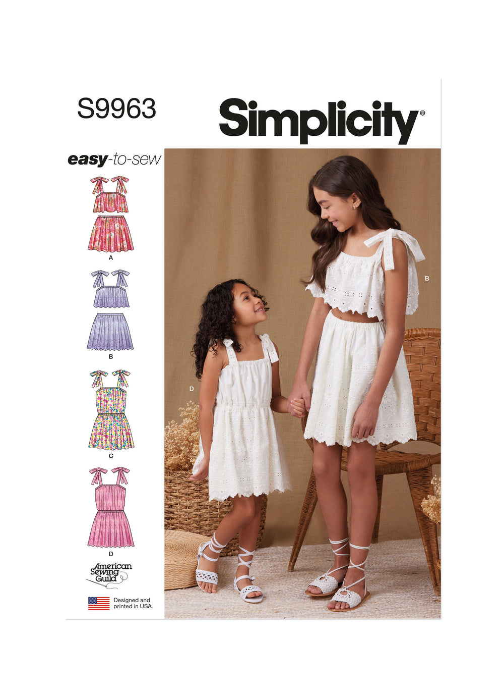 Simplicity Child/Teen Top, Skirt & Dresses S9963