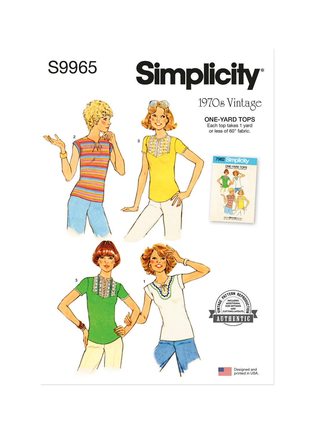 Simplicity Vintage Knit Tops S9965