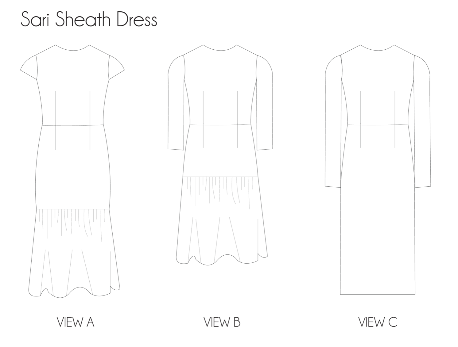Pattern Sewciety Sari Sheath Dress