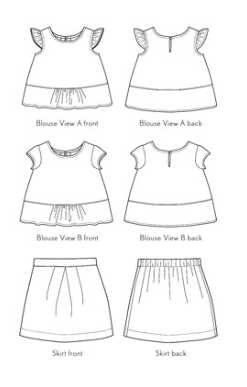 Oliver + S Butterfly Blouse & Skirt PDF