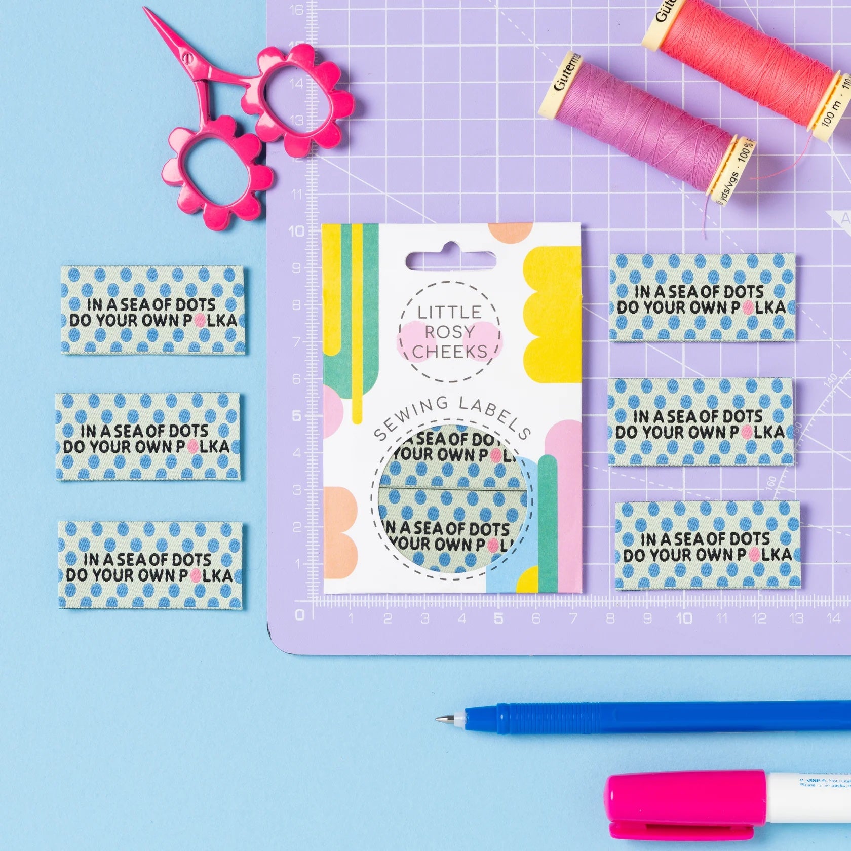 Little Rosy Cheeks 'Sea of Dots' Labels