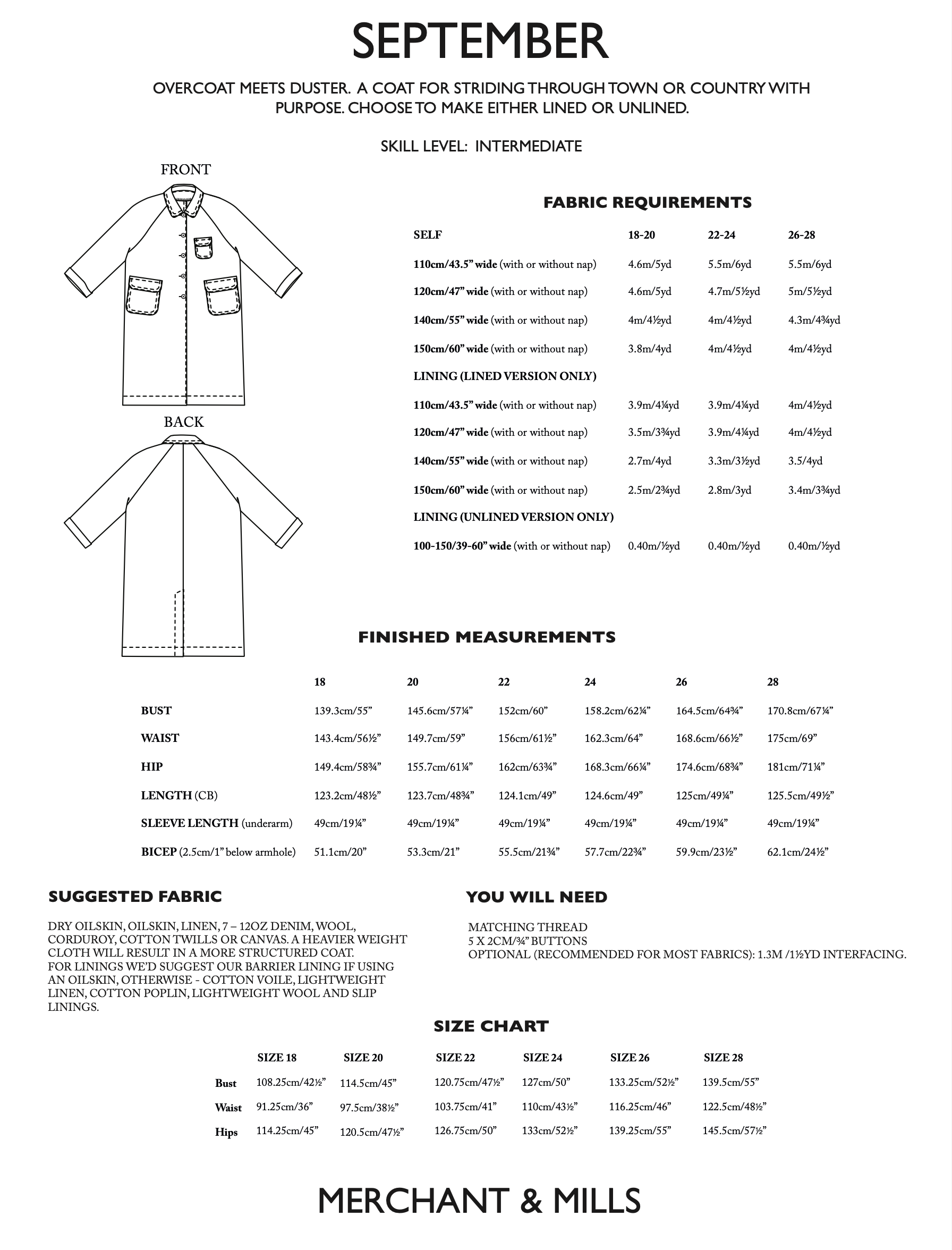 Merchant & Mills September Coat