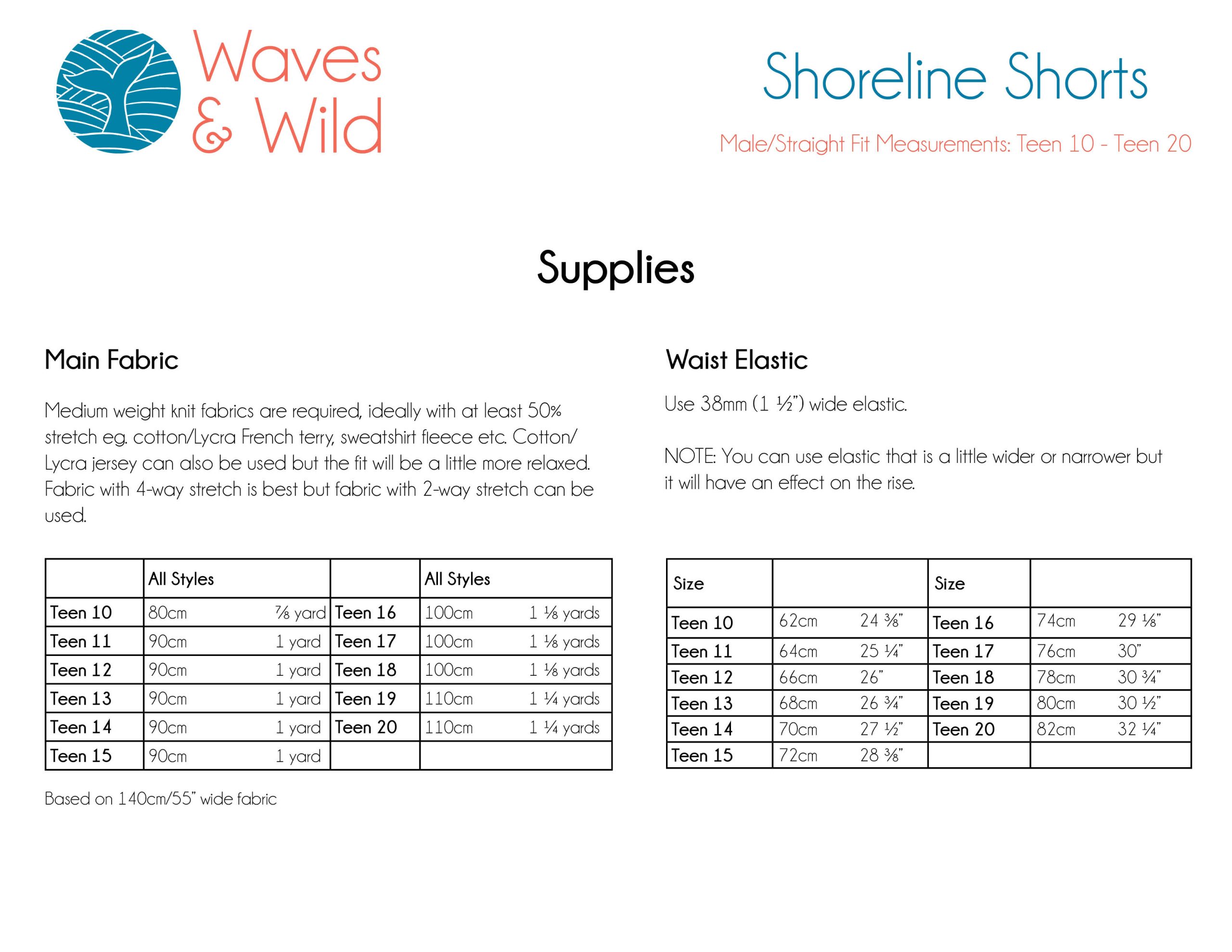 Waves & Wild Teen Boys' Shoreline Shorts