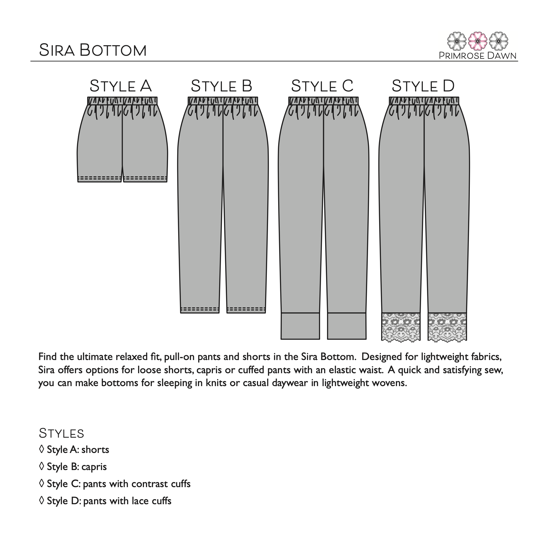 Primrose Dawn Mona Sira Pajamas PDF