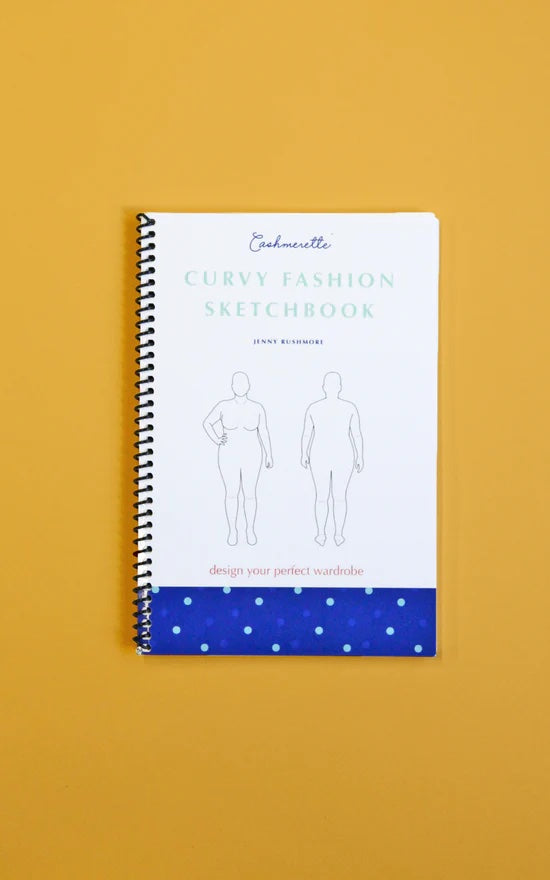 A Curvy Fashion Sketchbook (Small) from Cashmerette on The Fold Line. This book was designed exclusively for curvy sewists and fashionistas, to help you design and plan your wardrobe on a figure that looks like yours.