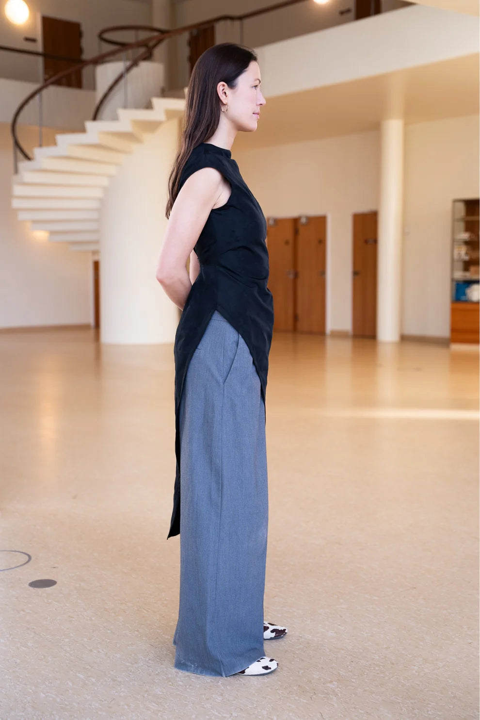 Puff and Pencil Slash Dress & Cap Sleeve