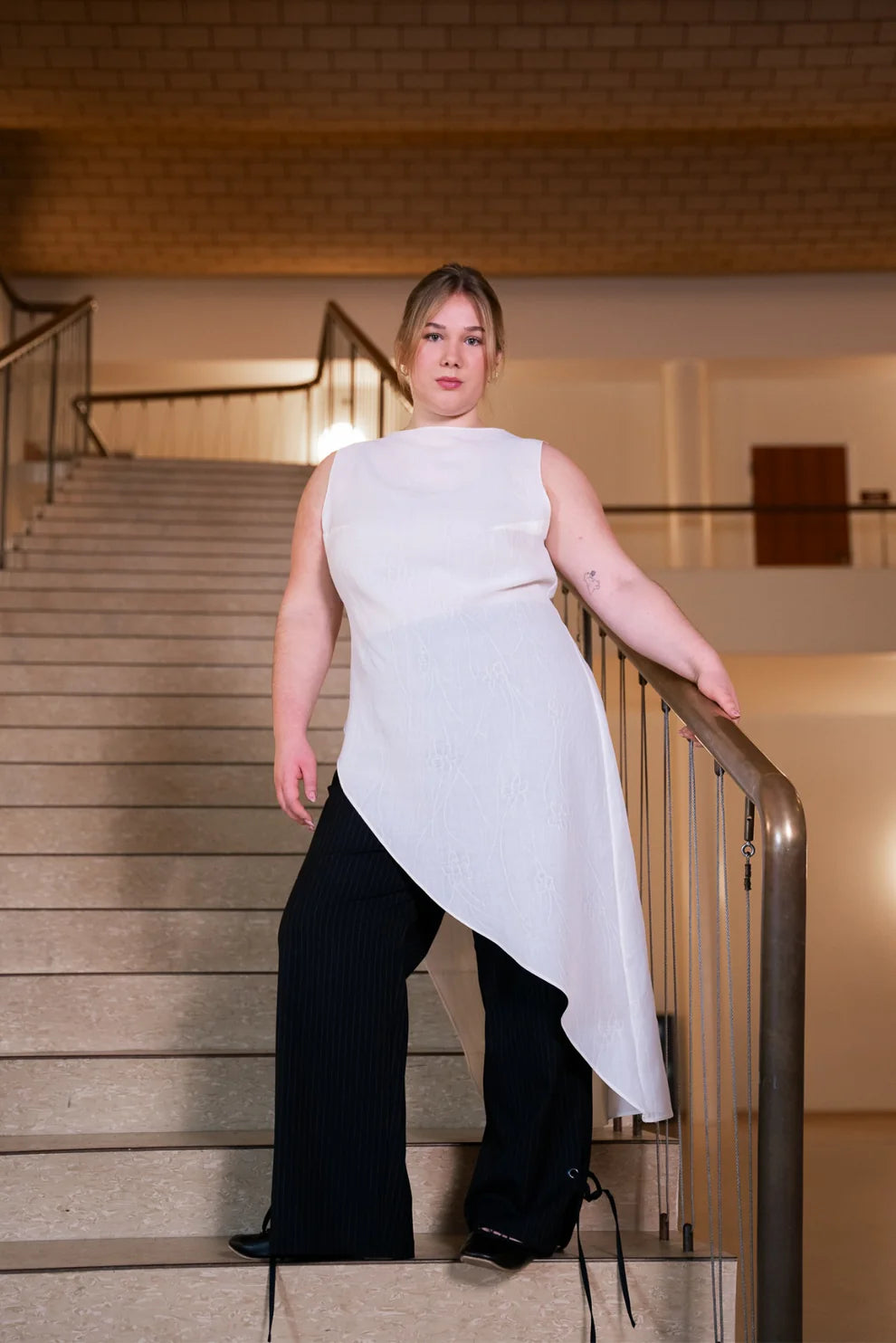 Puff and Pencil Slash Dress & Cap Sleeve