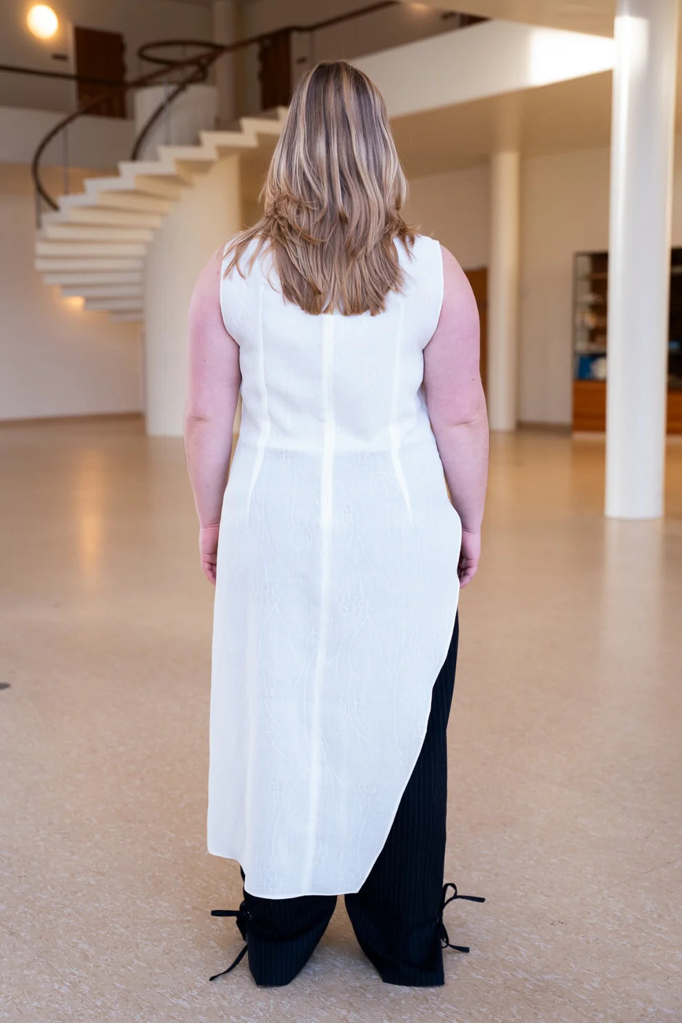 Puff and Pencil Slash Dress & Cap Sleeve