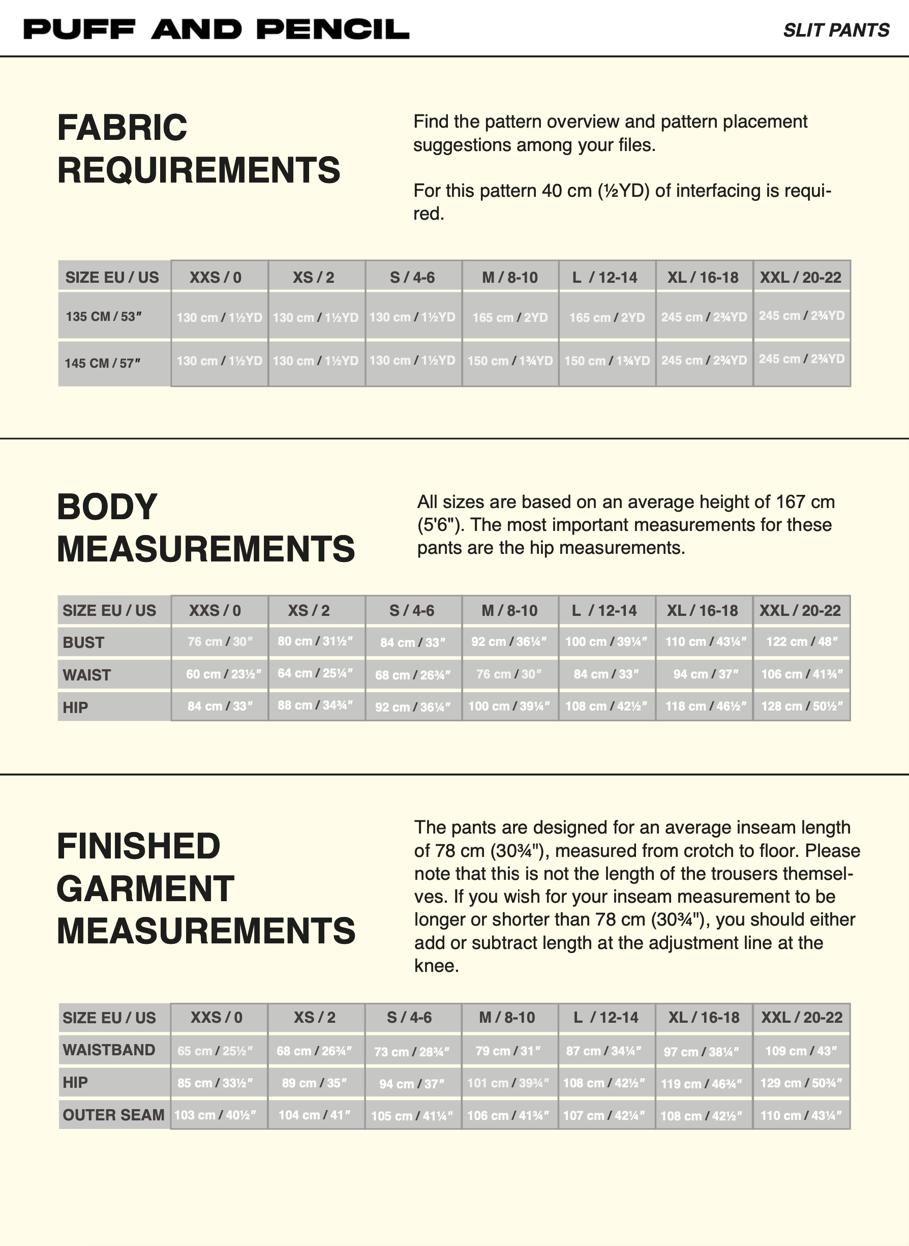 Puff and Pencil Slit Pants